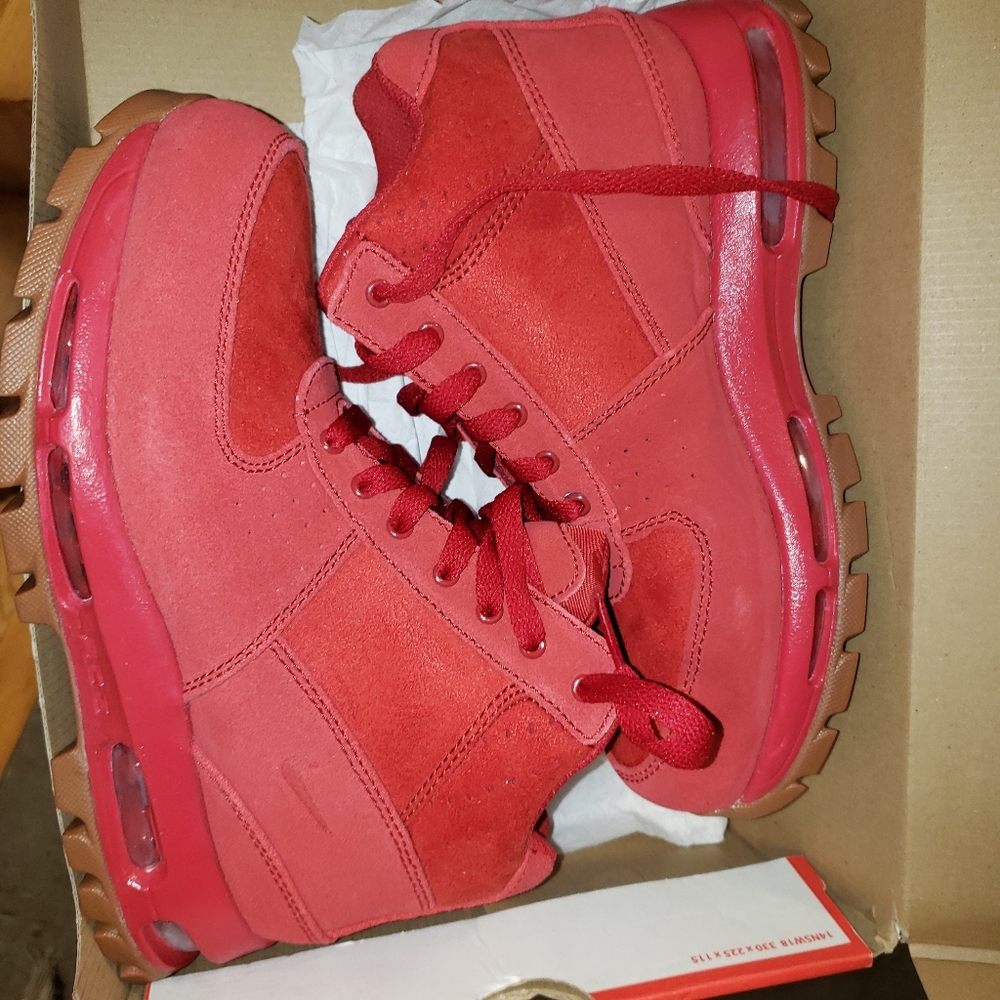 All red acg boot never worn